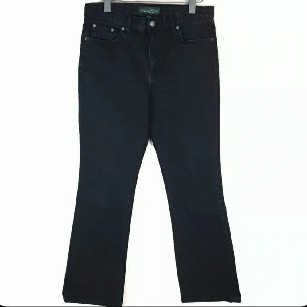 Lauren Jeans Co. Ralph Lauren Jeans Woman's black wash Sz 8 Classic Bootcut - Picture 1 of 7